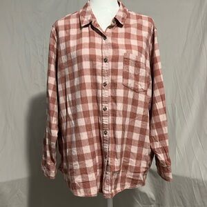 Universal Thread checked button down long sleeve shirt Women’s Sz XXL GUC